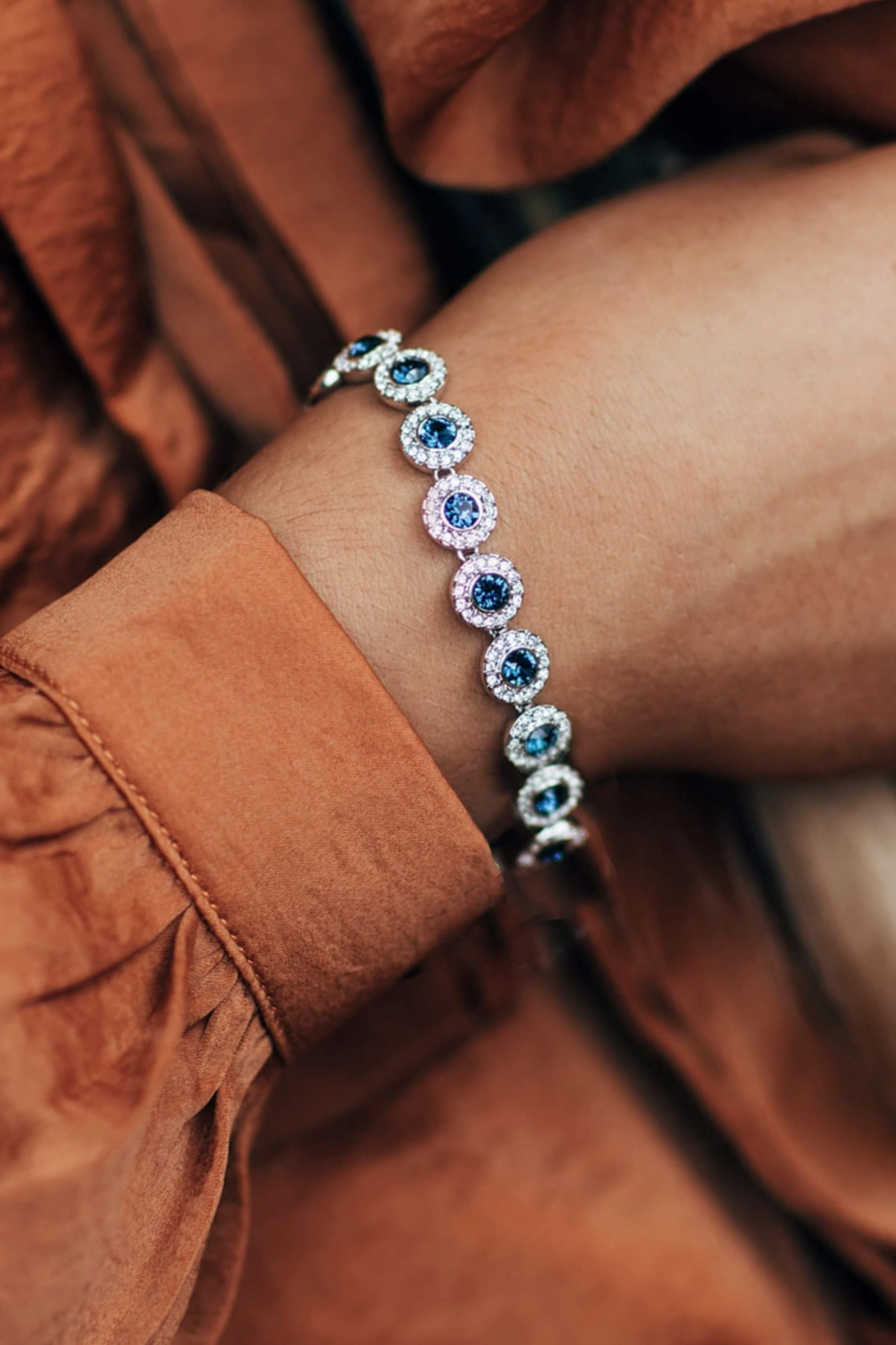 TENNIS BRACELET - DENIM BLUE