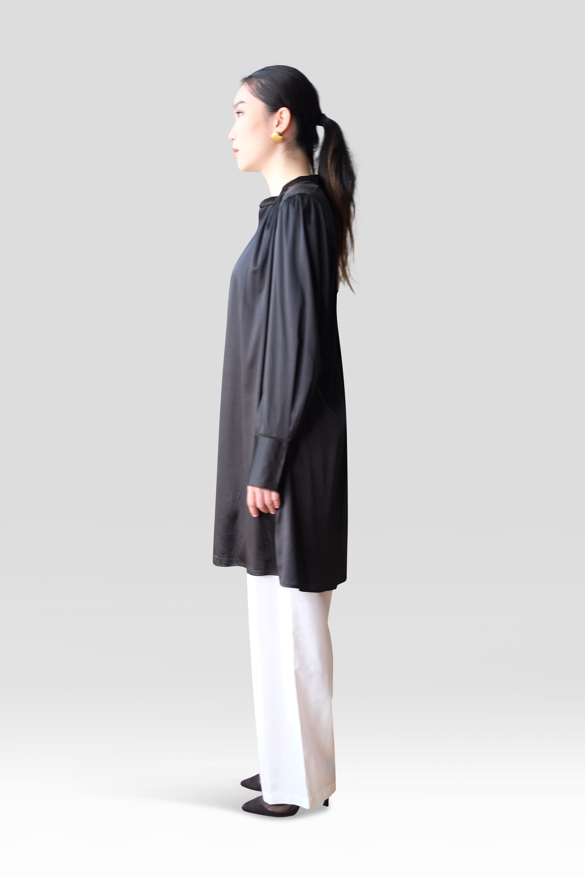 SILK LONG SLEEVE TUNIC