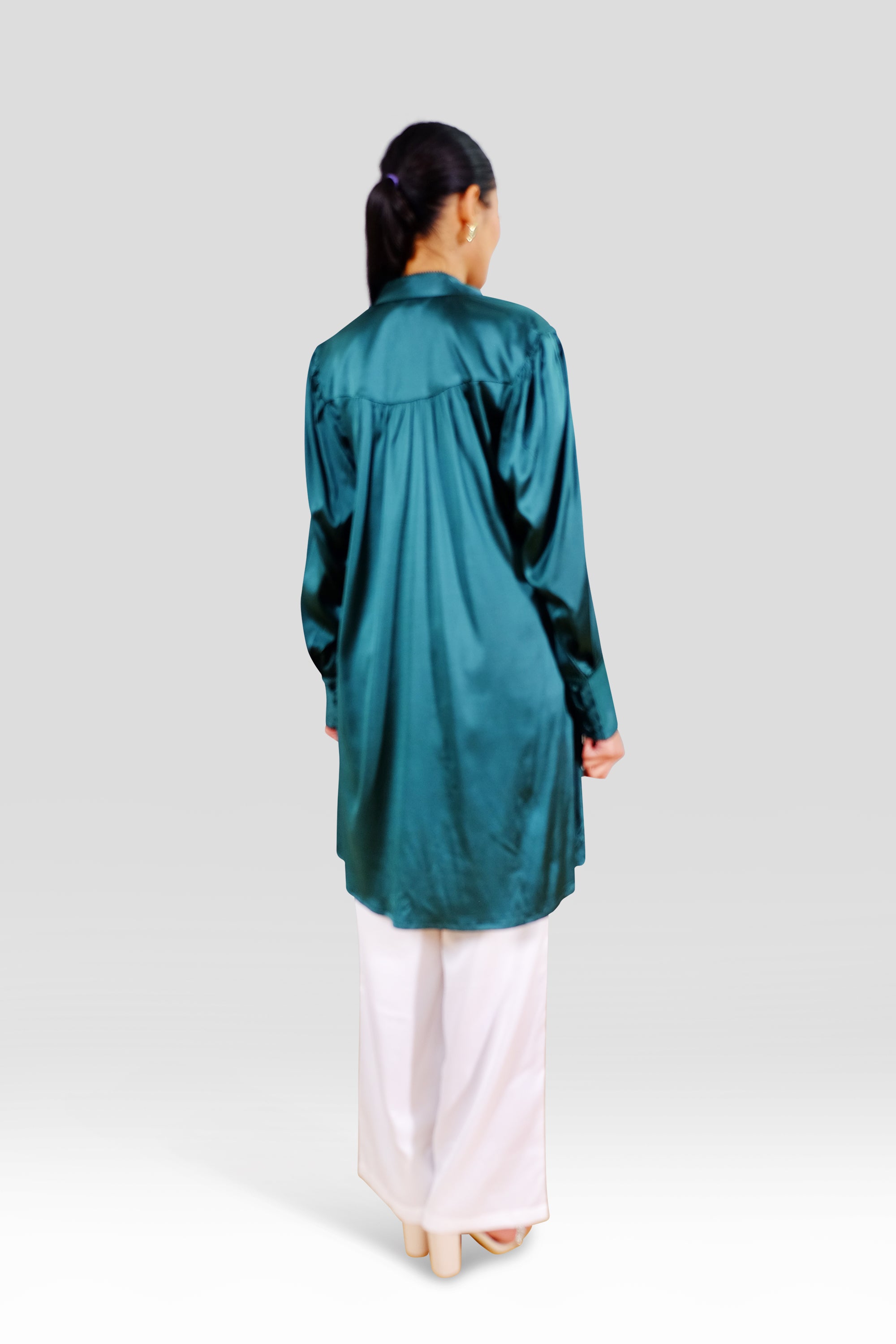 SILK LONG SLEEVE TUNIC