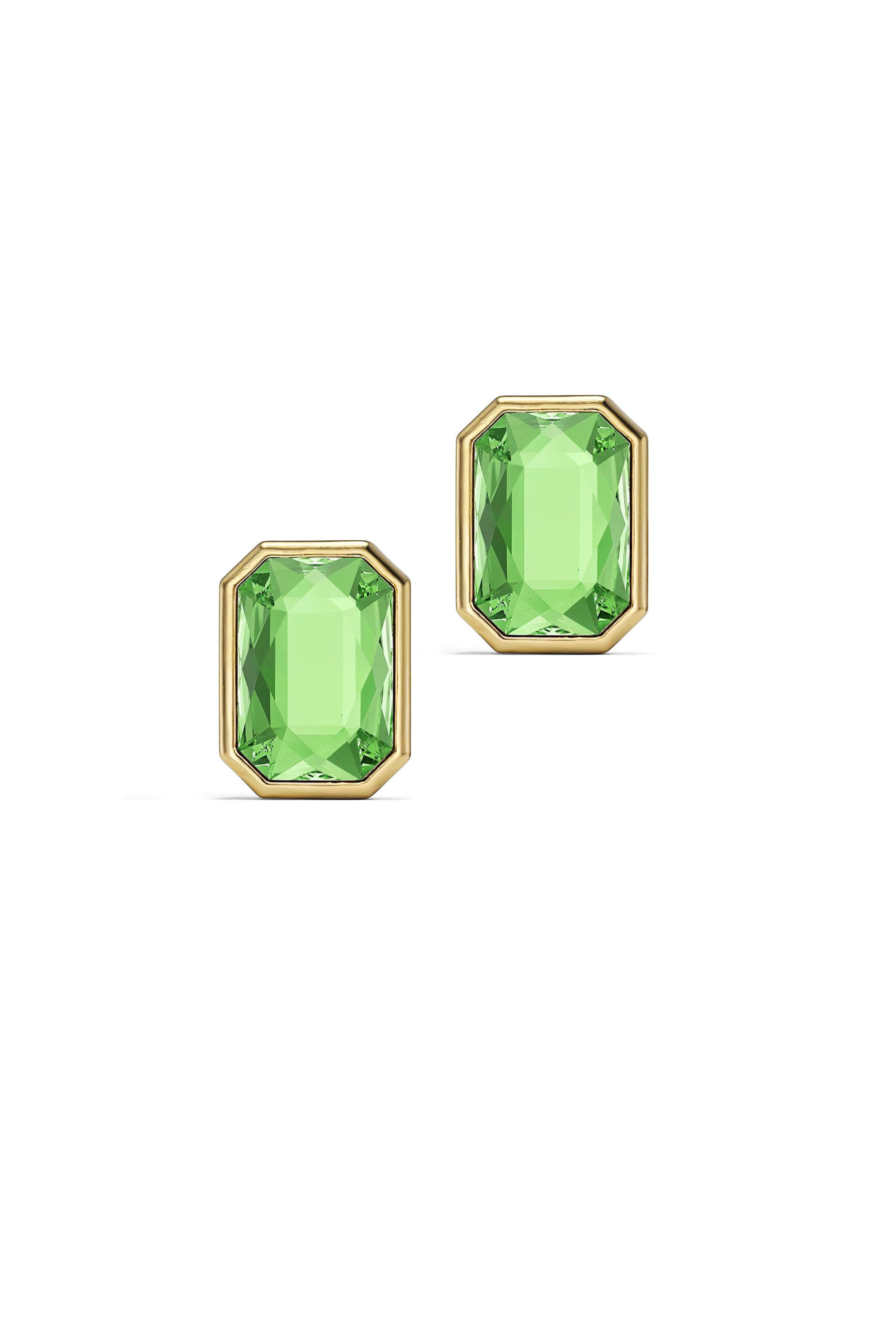 EARRINGS - PERIDOT OCTAGON